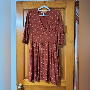 Matilda Jane Rust Floral Long Sleeve Dress